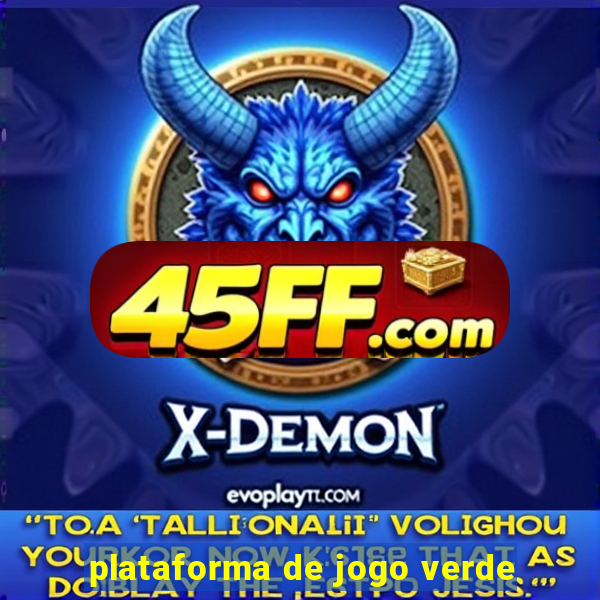plataforma de jogo verde
